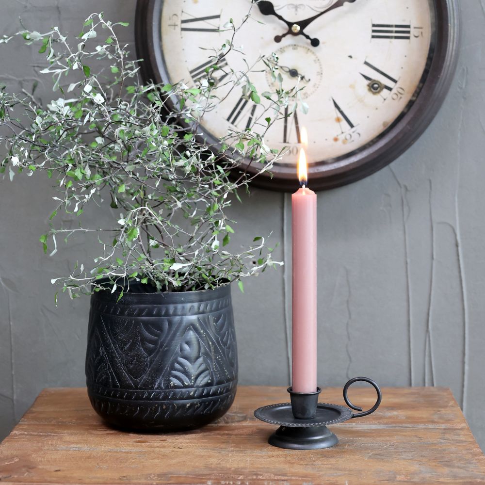 Bougie de table taupe