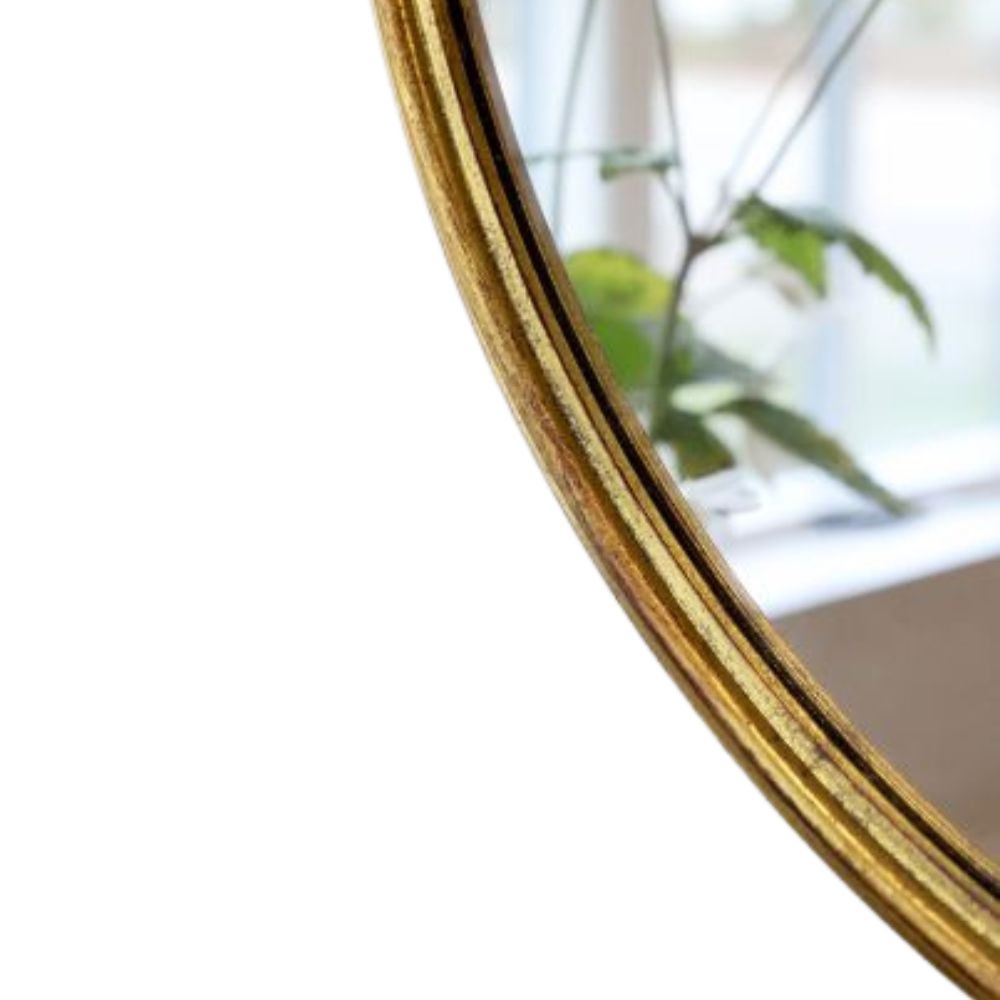 Miroir rond Versailles en laiton antique