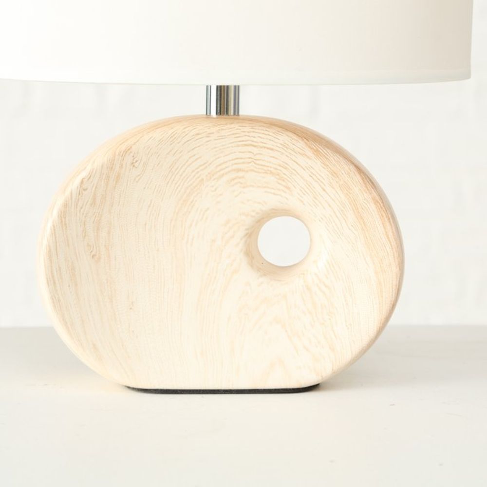 Lampe d'appoint en chêne, assortie