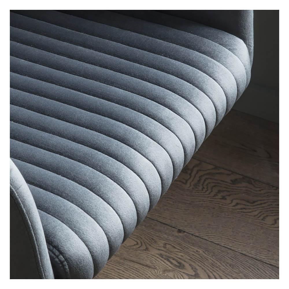 Fauteuil pivotant Murray en velours anthracite