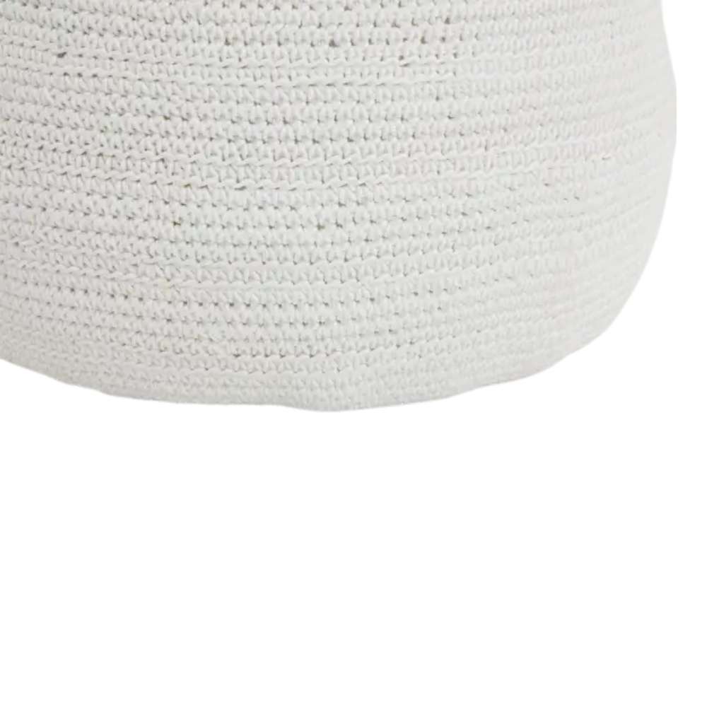 Pouf de jardin blanc Flamant Sarino