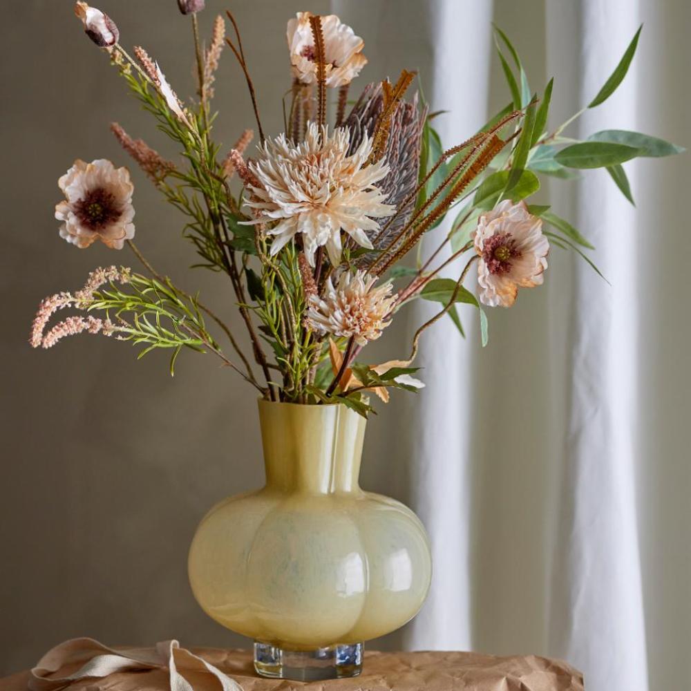 Vase Alice, jaune, verre