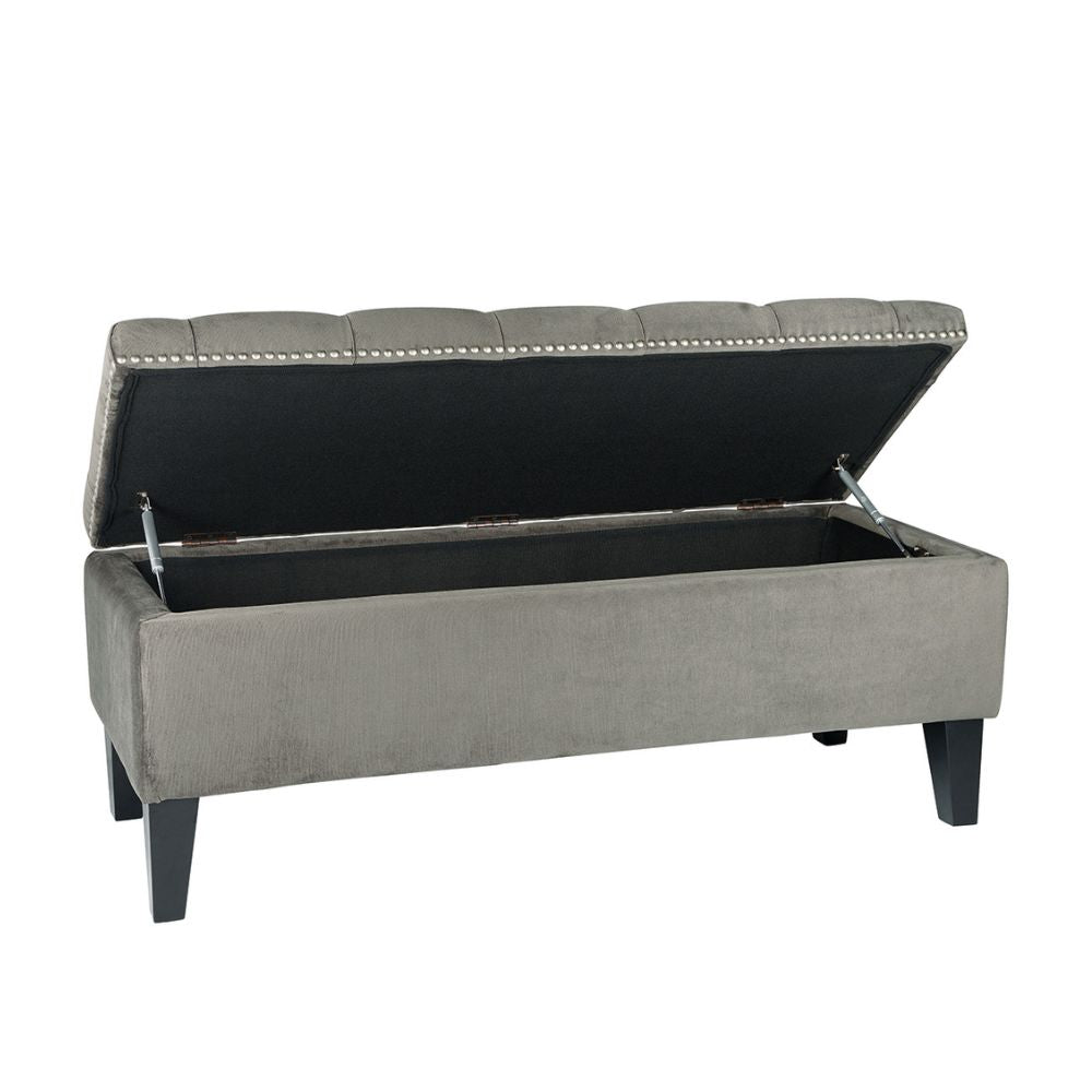 Banc de rangement Anastasia - Gris foncé