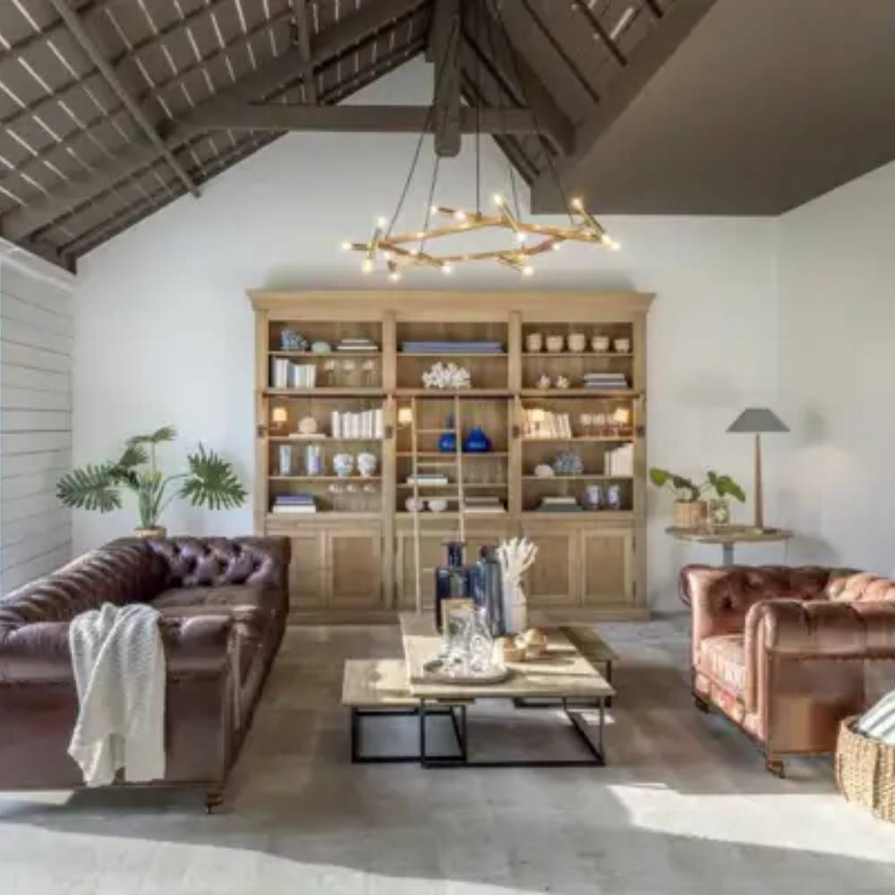 Grande bibliothèque en bois Flamant Balmore