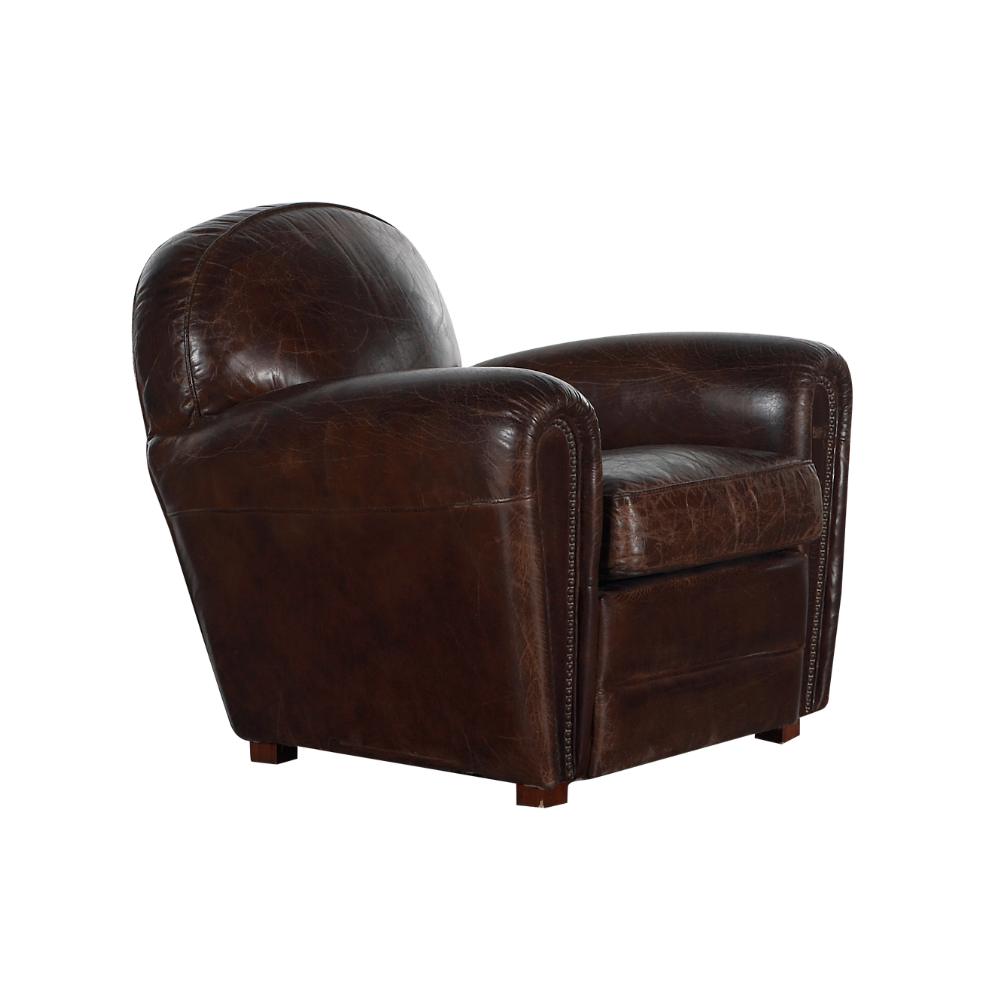 Fauteuil Flamant Burnham en cuir et mousse naturelle