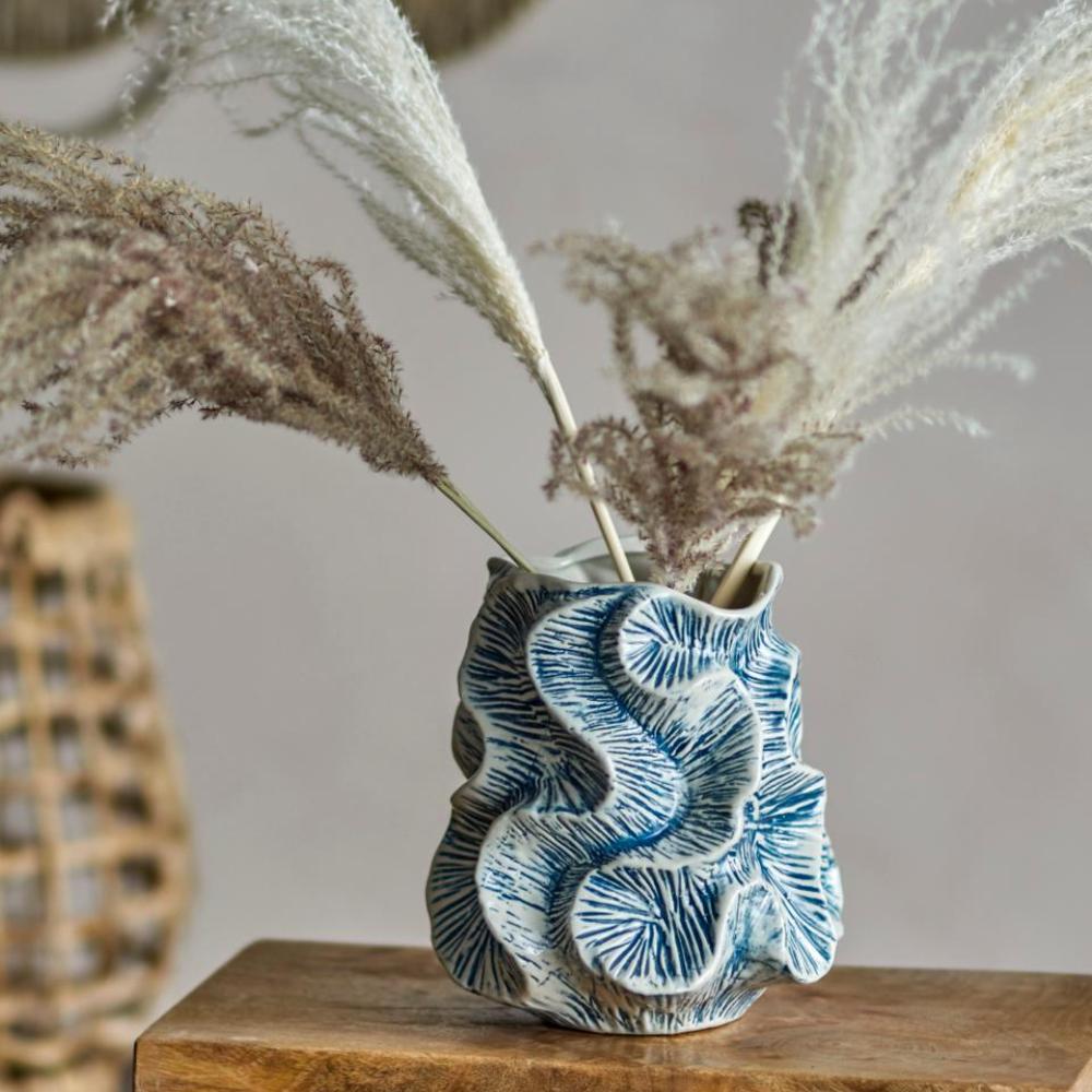 Vase Gavra, bleu, grès