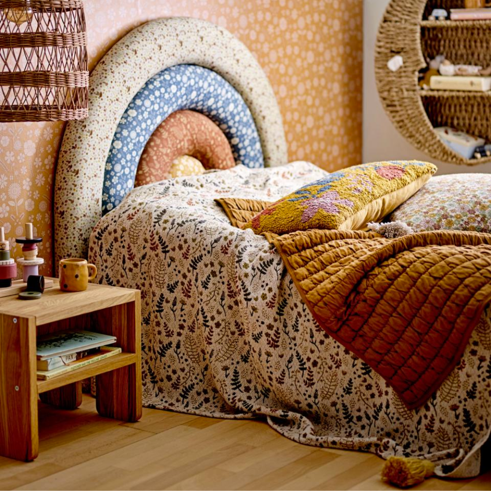 Plaid Philippa - Jaune, coton recyclé