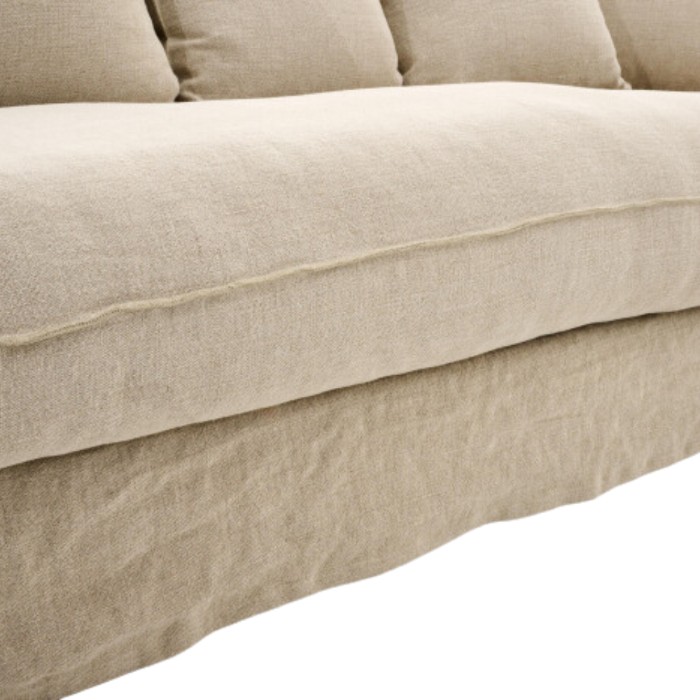 Canapé Flamant Hira – Lin naturel, confort et style intemporels