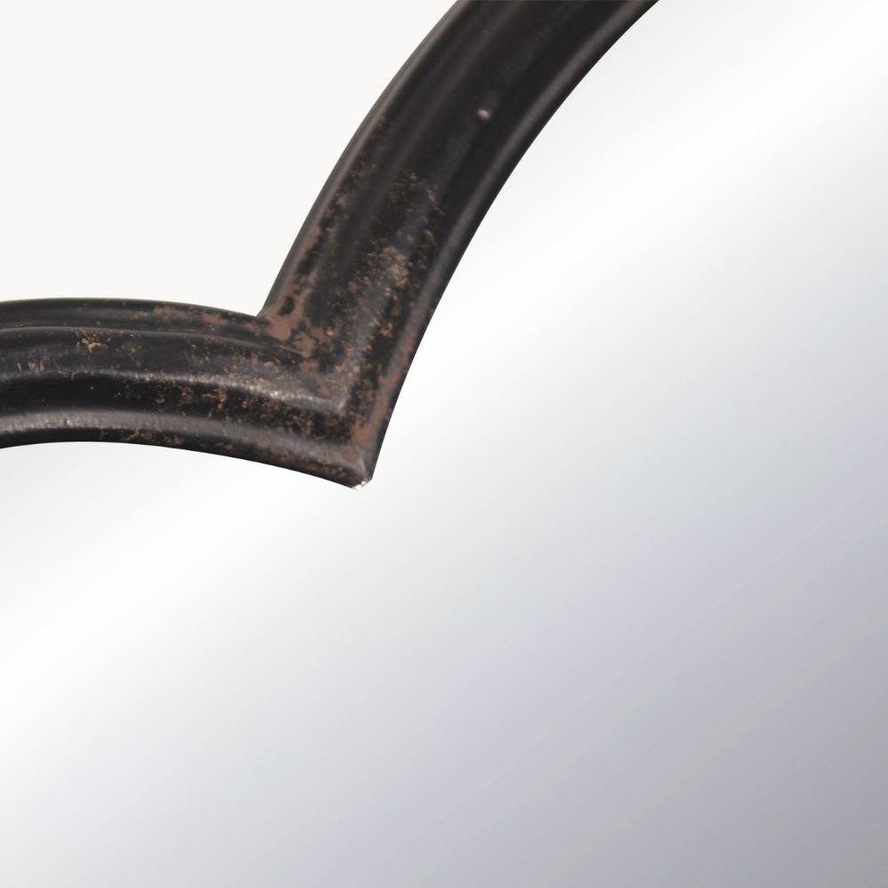 Miroir en fer noir industriel Brook