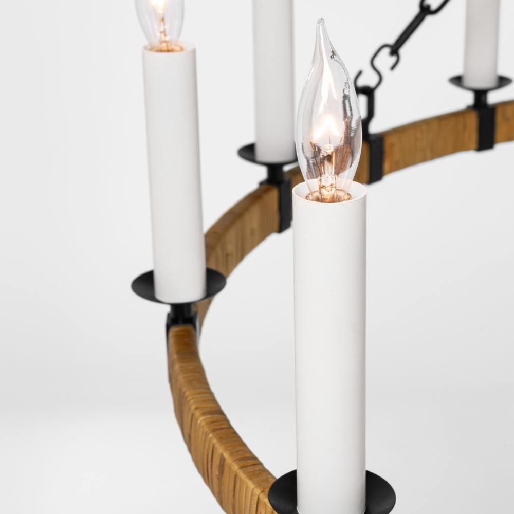 Lustre Darlana à grand anneau enroulé, confort visuel