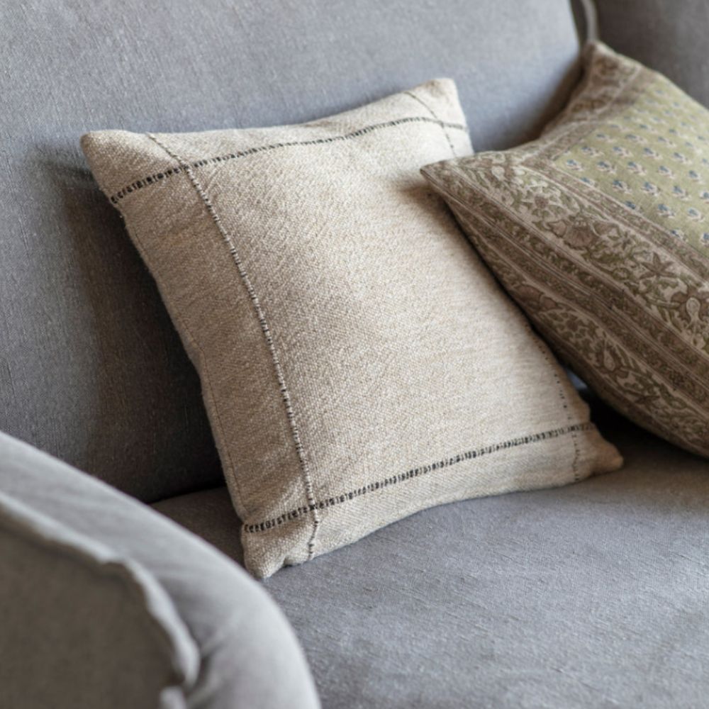 Coussin Welton naturel et noir