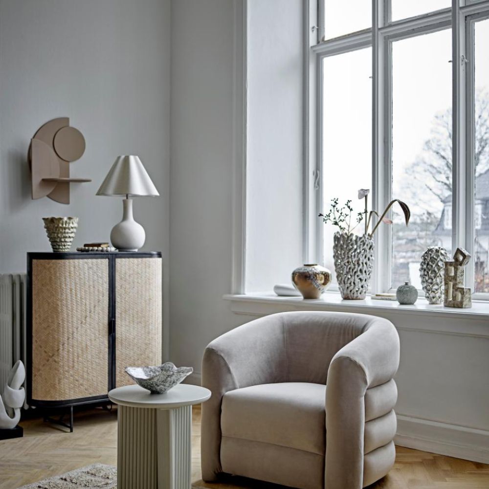 Lampe de table en pierre blanche Harlow