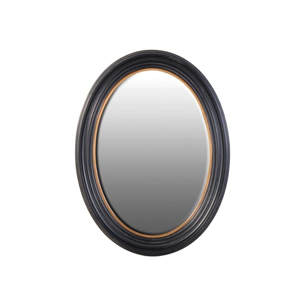 Miroir ovale Catalina noir et or