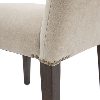 Chaise de salle à manger Madison, couleur ciment et lin.