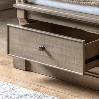 Lit Vancouver Super King 180 cm | Bois recyclé | Style rustique moderne