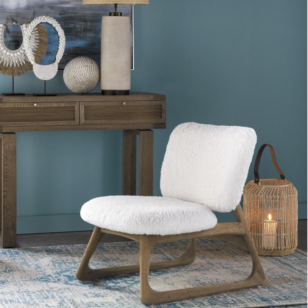 Fauteuil en mousse naturelle Blanc d'Ivoire Zoe