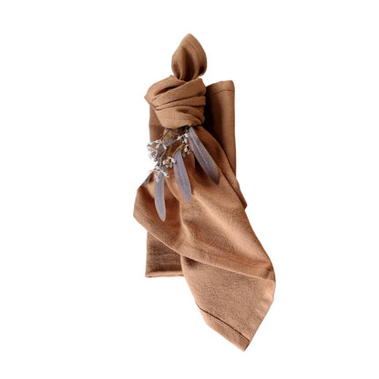 Serviette en tissu cognac