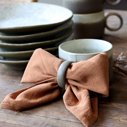 Serviette en tissu cognac