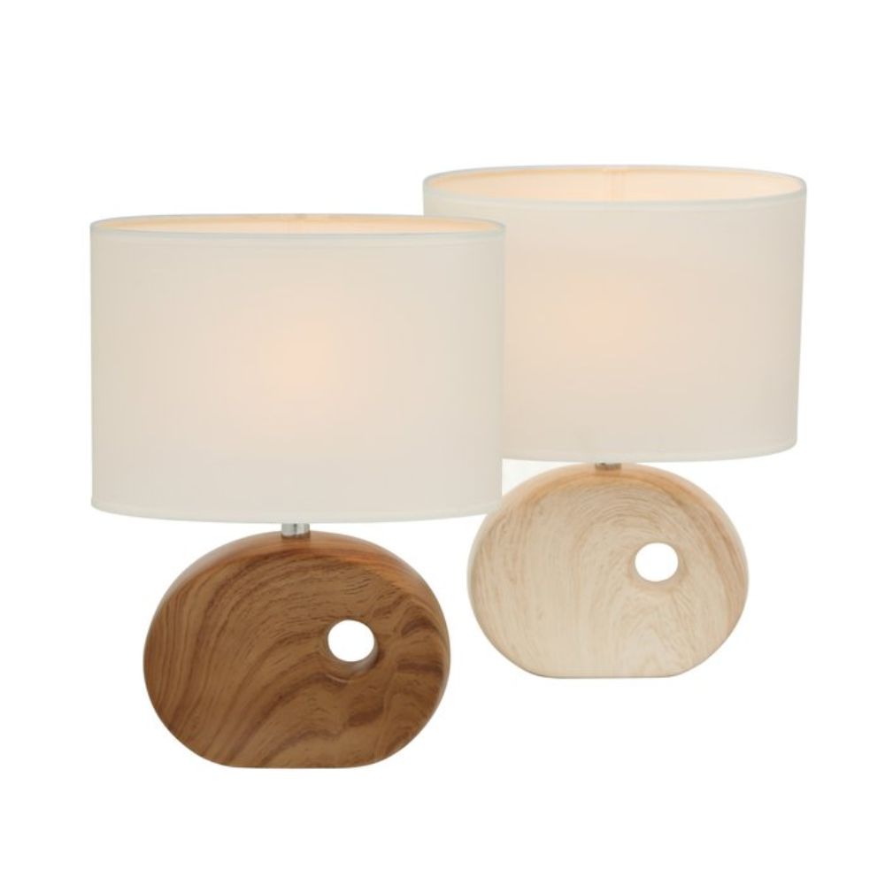Lampe d'appoint en chêne, assortie
