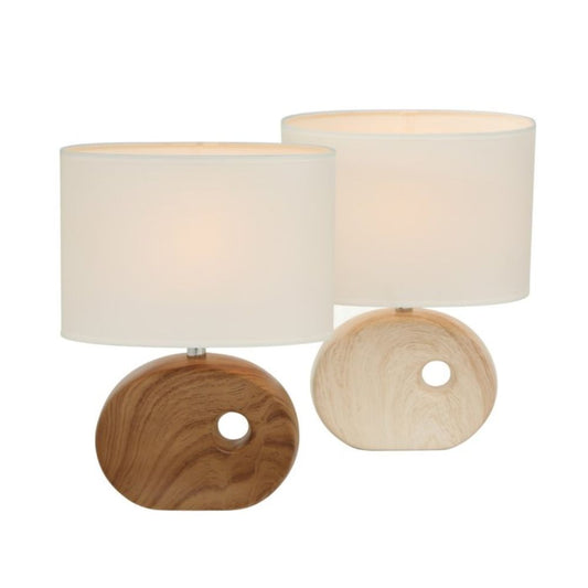 Lampe d'appoint en chêne, assortie