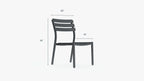 Chaise de salle à manger sans accoudoirs 595