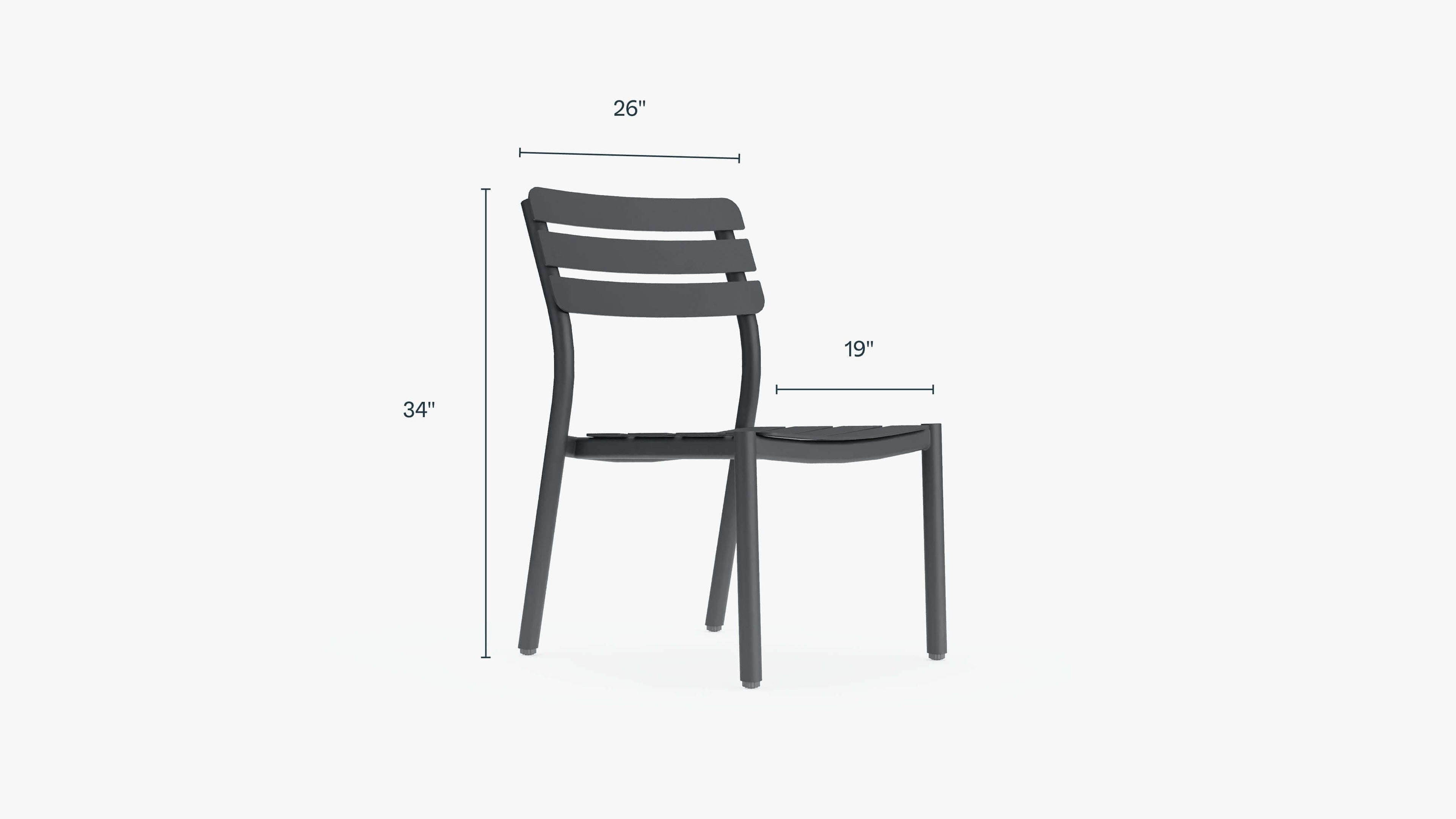 Chaise de salle à manger sans accoudoirs 595
