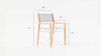Chaise de directeur de salle à manger d'extérieur en teck