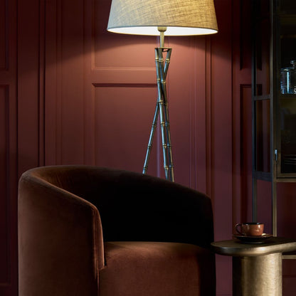 Fauteuil en velours Flamant Nicky Brown