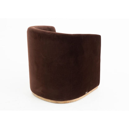 Fauteuil en velours Flamant Nicky Brown