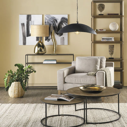 Ensemble de 2 tables basses rondes Travi