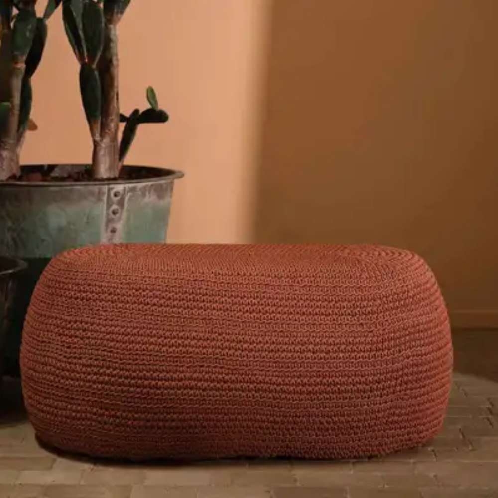 Pouf de jardin Flamant Sarino