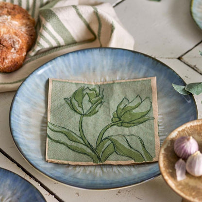Serviette de table Maria Green à motif floral