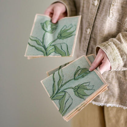 Serviette de table Maria Green à motif floral