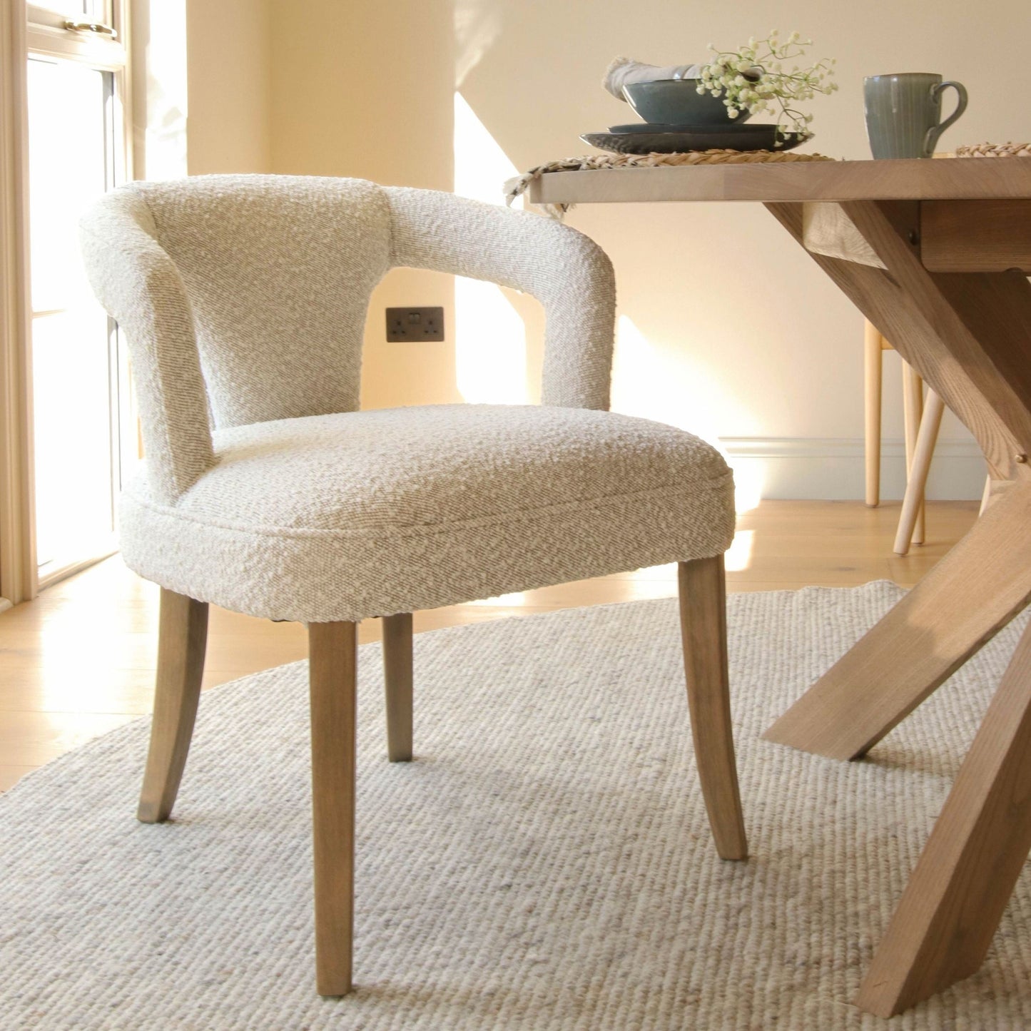 Chaise de salle à manger Claire Boucle