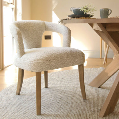 Chaise de salle à manger Claire Boucle