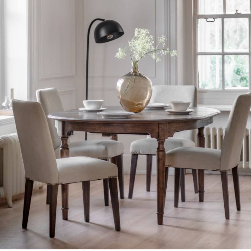 Table de salle à manger ronde extensible Madison