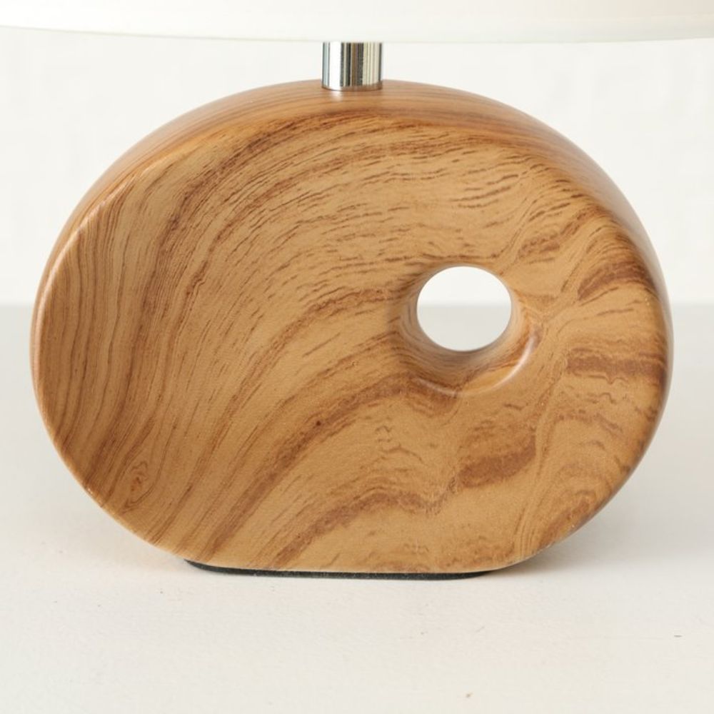 Lampe d'appoint en chêne, assortie