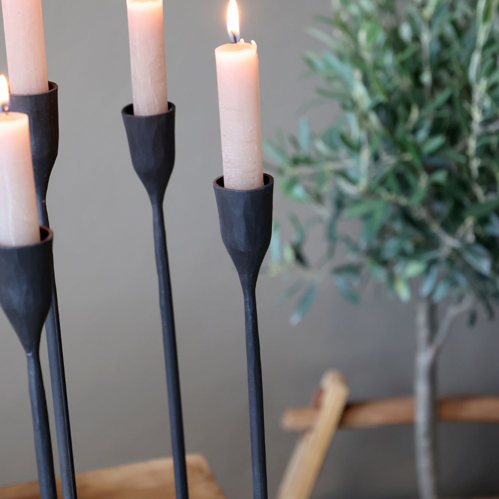 Chandelier à 6 bras Château Noir