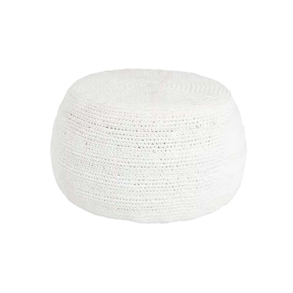 Pouf de jardin blanc Flamant Sarino