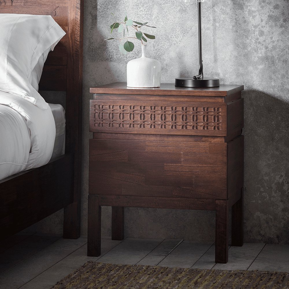 Table de chevet Boho Retreat à 2 tiroirs
