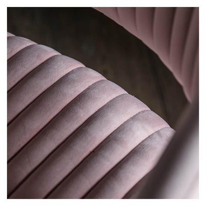 Fauteuil pivotant Murray en velours rose