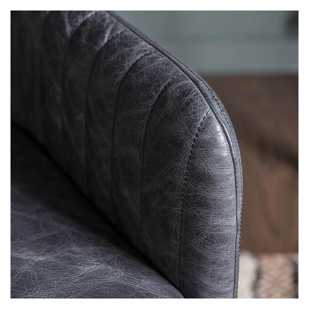 Fauteuil pivotant Curie, ébène antique