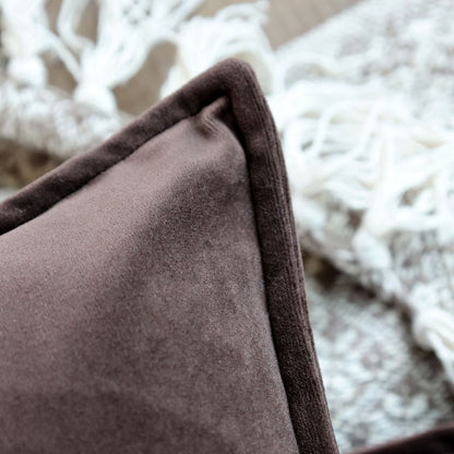 Coussin Mocca en velours