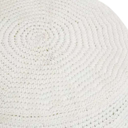 Pouf de jardin blanc Flamant Sarino