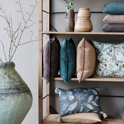 Coussin Mocca en velours