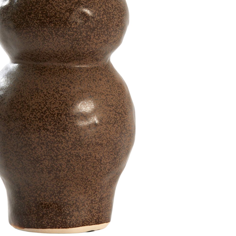Vase en céramique brun foncé Gano