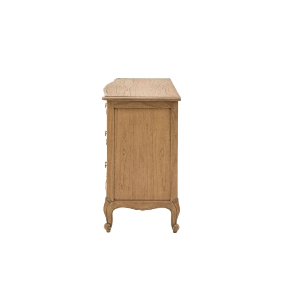 Commode chic à 6 tiroirs, aspect vieilli