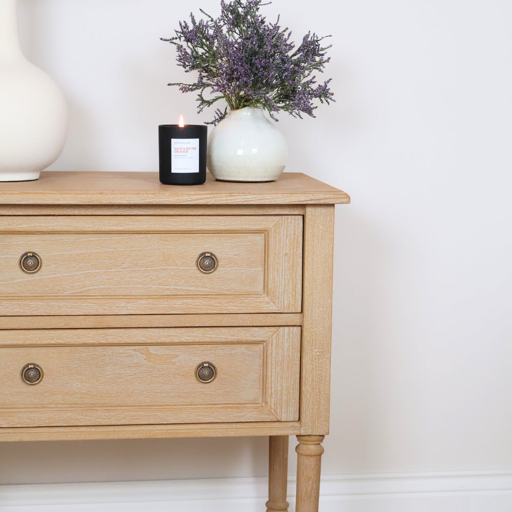 Commode Anita à 2 tiroirs - Gris ciel