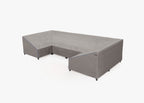 Housse pour canapé sectionnel en U en aluminium - 6 places