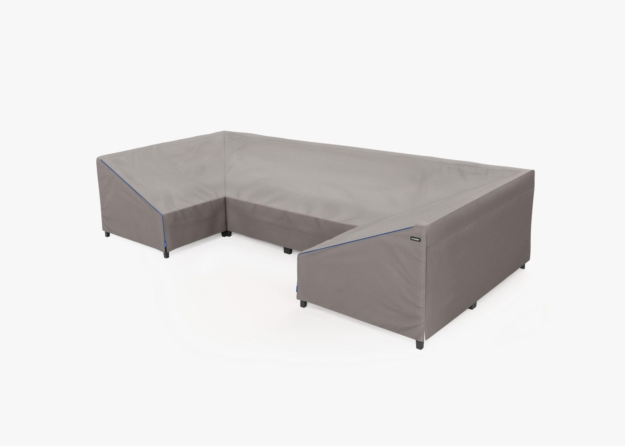 Housse pour canapé sectionnel en U en aluminium - 6 places